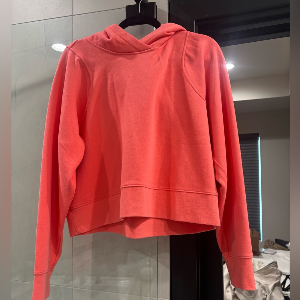 lululemon athletica Coral Hooded Cropped Sweatshirt